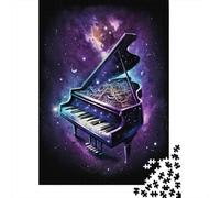 Galaxy Piano Puzzle Customizable Pictures 100% Recycled Cardboard Jigsaw Puzzle for Kids And Adults Age 12 Years Up Unique Gift 300pcs (40x28cm)