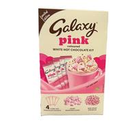 Galaxy Pink White Hot Chocolate Kit - Creamy White Drinking Chocolate Mix, Sweet Indulgent Hot Drink Set, Gift-Ready Chocolate Beverage Kit