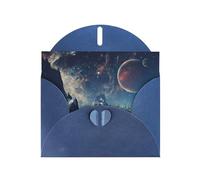 Galaxy Planet Exquisite Pearl Paper Holiday Cards, Birthday Cards, Suitable For Christmas, Valentine'S Day, Wedding Anniversary And Party Invitation Cards.