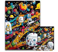 Galaxy Planet Jigsaw Puzzles for Adults 1000 Piece Wooden Jigsaw Puzzles Challenging Brain Teaser for Teenagers, Family Game Night Fun 50x75CM/19.68x29.52inch