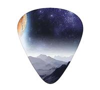 Galaxy Planet Nature Guitar Picks Guitar Accessories 12 Pack Art Bass Pick Thin, Medium Heavy Gauges 3 Sizes For Ukulele