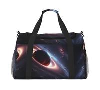 Galaxy planet print Weekender Overnight Carry On Bag Gym Luggage Bag Duffel Bag for Travel Women, Black, One Size
