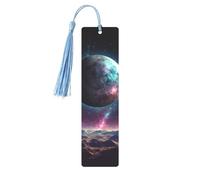 Galaxy Planet Printed Metal Bookmarks S - Sky Blue Lightweight Aluminium Book Marker for Books, Journals & Gifts, Ideal Book Lovers, Holiday Decor & Crafts