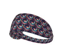 Galaxy Planet Printing One-Pack Comfortable Elastic Exercise Headband Athletic Band 4.3 * 13.4in Soft And Breathable ​