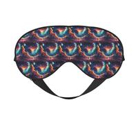 Galaxy Planet Printing Soft Eye Mask Reversible Cover for Travel Adjustable Strap Blackout Sleep