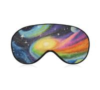 Galaxy Planets Stars Moon Sun Nebula Blackout Sleep Mask for Side Sleeper Soft Covers for Travel Essentials Nap