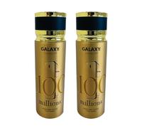 Galaxy Plus Concept 100 Millions Perfume | Pack of 2 - Million Unisex Body Spray 200ml | Rose and Amber Fragrance | Million Perfume Spray for Men by Sapphire’s choice