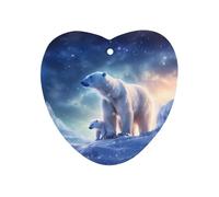 Galaxy Polar Bear Car Air Freshener Decorative Hanging Aromatherapy Tablets for Car Trucks Love form