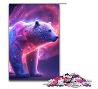 Galaxy Polar Bear Jigsaw Puzzles for Adults Piece Wooden Puzzles Perfect for Family Gatherings Birthdays Holidays 1000 PCS(75x50cm)