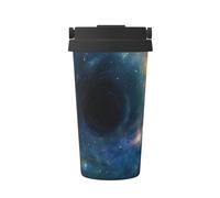 Galaxy Print Insulated Coffee Tumbler, 500ml Leakproof Stainless Steel Travel Mug, Double Walled, Hot & Cold Drinks - Perfect for Commuting, Office, Home