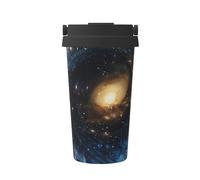 Galaxy Print Insulated Coffee Tumbler, 500ml Leakproof Stainless Steel Travel Mug, Double Walled, Hot & Cold Drinks - Perfect for Commuting, Office, Home