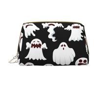 Galaxy.. Print Leather Cosmetic Bag Small Travel Makeup Bag for Women, Cosmetic Organizer Makeup Bag for Handbag, Funny White Ghost, One Size