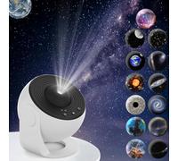 Galaxy Projector, 12 in 1 Planetarium Star Projector Realistic Starry Sky Night Light with Solar System Constellation Moon for Kids Adults Bedroom Ceiling Home Theater Living Room Decor