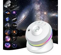 Galaxy Projector, 4K HD Planetarium Star Projector with 13 Film Discs, 360° Rotatable Realistic Nebula Night Light with Timer & Dynamic Meteor for Bedroom Decoration