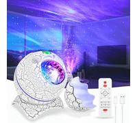 Galaxy Projector Dinosaur Egg, Starry Sky Projector Aurora Night Light Light with Bluetooth Speaker, White Noise, Timer for Bedroom Decor Year of The Dragon Gifts for Children Adults