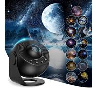 Planetarium Projector for Bedroom, 12 in 1 Star Projector Galaxy Light, Nebula Night Light Milky Way Projector with Timer, LED Space Galaxy Lamp Room Decor for Adults Kids - Black