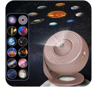 Galaxy Projector for Bedroom, HD Image Star Projector Galaxy Light Adjustable Knob, 13 Film Discs Planetarium Projector for Kids, 360° Rotating 1/2h Timer Simple 3-Button Control