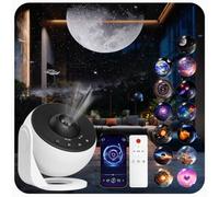 Galaxy Projector for Bedroom Pro Version, HD 12 in 1 Film Discs Star Projector Galaxy Light, Planetarium Projector with Timer, White Noise, 360 ° Rotation, Bluetooth, Remote Control
