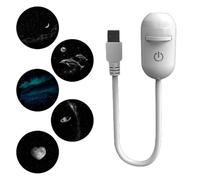 Galaxy Projector Night Light, USB Galaxy Star Projector with 1/3/5/6/10/12 Sliding Projection Films, 360° Starry Sky Night Light Projector for Bedroom Ceiling Wall Room Decor (5 Projection Films)