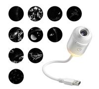 Galaxy Projector Night Light with Shooting Stars 2-in-1 Portable Starry Sky Night Light Projector Bedroom Sliding Projection Films Mini LED Nightlight Wall Lamp