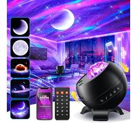 Galaxy Projector, Northern Lights, 15 Colors + Moon Aurora Star Projector, Night Light, Bluetooth Speaker and White Noise, Star Projector, Galaxy Light (Northern Light Projector)