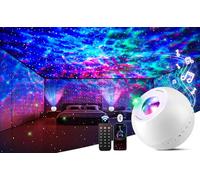 Galaxy Projector Sensory Lights for Autism,15 Colors+15 White Noises Ceiling Projector Kids Night Light Kids,Bluetooth+Dimmable Night Light Baby Night Light Newborn,Baby Projector Light Baby Girl Gift