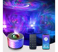 Galaxy Projector, Star Projector with Remote Control Bluetooth Timer White Noise Colour Changing Music, Night Light Projector for Bedroom Ceiling (Black)
