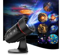 Galaxy Projector with Wall Lamp, 2 in 1 HD Brighter Wider Projection Planetarium Star Projector with 7-Pattern Night Light Realistic Starry for Corridor Bedroom Decor