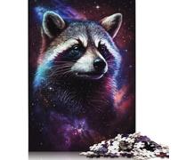 Galaxy Raccoon 1000 Pieces Jigsaw Puzzle for Adults, Teens And Jigsaw Puzzles, 1000 Piece Family Games Jigsaw Challenge Toy 1000pcs (75x50cm)