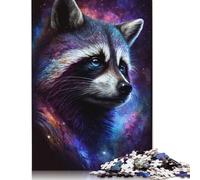 Galaxy Raccoon Jigsaw Puzzles for Adults 1000,wooden Puzzles for Adults, Family Puzzle Game Birthday Gifts Home Decoration 1000pcs (75x50cm)