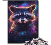 Galaxy Raccoon Jigsaw Puzzles for Adults 2000, Fun Games Every Piece Is Unique - Challenging Family Fun Game (70x100cm)