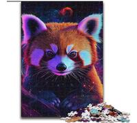 Galaxy Red Panda 1000 Pieces Jigsaw Puzzles For Teens And Adults, Stress Reliever Staycation Kill Time Funny Gift (26x38cm)