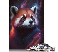 Galaxy Red Raccoon 1000 Piece Jigsaw Puzzles for Adults | | Family Fun Jigsaws Puzzles for Adults Gifts Intellectual Games 1000pcs (75x50cm)