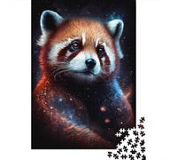 Galaxy Red Raccoon Puzzle Challenging And Brainteasing 100 Percent Recycled Cardboard Jigsaw Puzzle for Adults Teen Birthday Present 1000pcs (38x26cm)