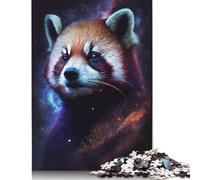 Galaxy Red Raccoon Puzzle Premium 100% Recycled Board Paper Rectangular Jigsaw Puzzle for Adults Teen Unique Gift 1000pcs (75x50cm)