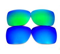 Galaxy Replacement Lenses For Oakley Sylas OO9448 Sunglasses Multi Selection (_Blue/Green 2 Pairs)