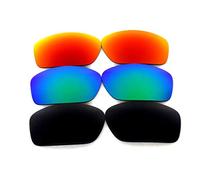 Galaxy Replacement Lenses For Oakley Valve Black/Green/Red Polarized 3 Pairs Size: Regular