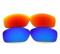 Galaxy Replacement Lenses For Oakley Valve Blue/Red Color Polarized 2 Pairs