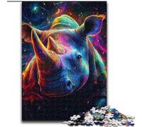 Galaxy Rhino Puzzles for Adults Teens 1000 Pieces, Educational Games Home Decoration Birthday Present, Gifts, Wall Art (50x75cm)