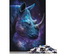 Galaxy Rhinoceros 500 Piece Jigsaw Puzzle for Adults Family Game Teens Jigsaw Puzzle 500pcs (52x38cm)