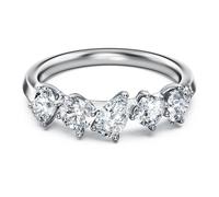 Galaxy ring, Lab-grown diamonds 1 ct tw, Mixed shapes, 18K white gold