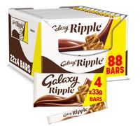 Galaxy Ripple Chocolate Bars for Sharing, Bulk Box, 88 Bars of 33g, (Packaging May Vary)