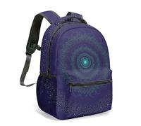 Galaxy Rucksack Abstract Glowing Spiral, Digital Art Cosmic Space Print Backpack, Black Lightweight Laptop Bag for Students Adults, Multi-size Selection (03)