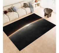 Galaxy Rugs for Bedroom Planet Galaxy Carpet Cashmere 3D Printed Area Rug Machine-Washable Rug Reinforced Anti-Slip Backing for Hallway Period Cottages Reading Nooks Room Accessories 80x120 cm