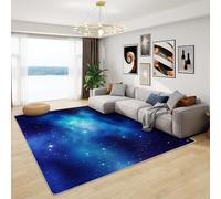 Galaxy Rugs for Kids Bedroom - Navy Blue Galaxy Rug, Space Universe Rugs for Living Room Bedroom, Washable Non Slip Soft Large Carpet, Patterned Area Rugs & Home Decor 100x150 cm