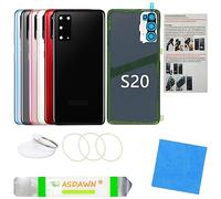 Galaxy S20 Back Cover Glass Replacement with Pre-Installed Camera Lens + All The Adhesive + Installation Manual + Repair Tool Kit for Samsung Galaxy S20 SM-G980/ SM-G981 All Carriers (Cosmic Black)