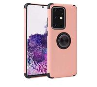 Galaxy S20 Case with Magnetic Ring Holder Kickstand, Full Body Protective Silicone TPU Gel Personalized Shockproof Tough Armour Phone Cover for Samsung Galaxy S20 (ROSE GOLD)