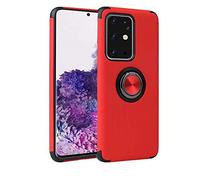 Galaxy S20 Case with Magnetic Ring Holder Kickstand, Full Body Protective Silicone TPU Gel Personalized Shockproof Tough Armour Phone Cover for Samsung Galaxy S20 (RED)