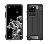 Galaxy S20 Ultra Case, Galaxy S20 Ultra Shockproof Case Premium Protective Poly-carbonate Hybrid Anti Slip Armor Flexible Inner Protection Phone Cover for Samsung Galaxy S20 Ultra (BLACK)