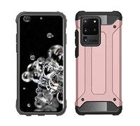 Galaxy S20 Ultra Case, Galaxy S20 Ultra Shockproof Case Premium Protective Poly-carbonate Hybrid Anti Slip Armor Flexible Inner Protection Phone Cover for Samsung Galaxy S20 Ultra (ROSE GOLD)